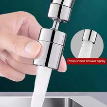 1 cái Bộ nối dài vòi bếp xoay 720 độ, phun hai chế độ, có chức năng tiết kiệm nước, gắn vào bồn rửa, vòi lọc đa năng, dễ lắp đặt cho nhà bếp, phòng tắm, nhà cửa, vệ sinh, rửa sạch, chống bắn nước, đầu xoay linh hoạt, khớp nối kim loại, phụ kiện thay thế - Một cỡ - Xem 7