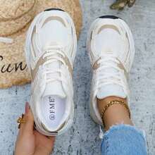 Ladies' Casual Soft-Soled Mesh Breathable Sports Shoes, Suitable Spring, Summer, Autumn And Winter. They Are Lightweight And Stylish, Suitable Students, With A Simple Design. - Beige - View 5
