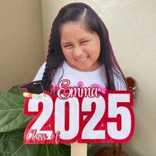 1pc/3pcs/6pcs Personalized Face Fan With Wooden Handle Custom Photo Head Fan 2026 Graduation Birthday Party Favors Creative Celebration Prop - Color 1 - View 3