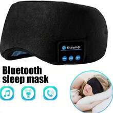 Antifaz para Dormir con Audífonos Bluetooth, Cómodo y Lavable, Transpirable, Inalámbrico con Micrófono, Incluye Cable de Carga y Guía - Negro - Ver 10