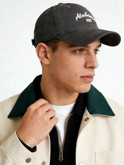 1 Pair Spring/Summer Unisex Baseball Caps, Multifunctional Casual Streetwear With 1895 Letter & Number Pattern, Suitable For Outdoor Activities And Travel