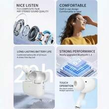 Wireless Earbuds, Ergonomic Design, Fast Charging, Low Latency For Gaming, Noise Cancelling Cinema-Level Immersive Experience, Bluetooth Compatible - Grey - View 7