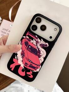 1pc Fashion Personalized Mist Dragon Racing Pattern Shockproof Black Liquid Straight Edge TPU Phone Case Suitable For IPhone 16 Pro Max/16/16 Pro/16 Plus/15/15 Pro Max/15 Pro/11/12/13/14 Pro Max/11 Pro/11 Pro Max/12 Pro/12 Pro Max/13 Pro/13 Pro Max/14 Pro/14 Pro Max, Soft Case With Elegant Feel - Multicolor - View 3