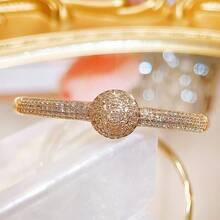 1件装女士时尚方形立方氧化锆镶嵌手链，百搭经典日常佩戴饰品 - 彩色 - 查看 1