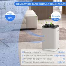 HOMCOM Deshumidificadores - Enchufe EU Tipo C(220-240V) - Ver 2