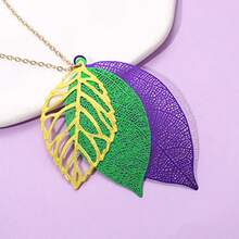NVENF - Juego de arete de h y collares largos para mujer diseño bohemio de hs múltiples escalonadas delicado collar colgante de cadena de hs simples - G Carnaval - Ver 2