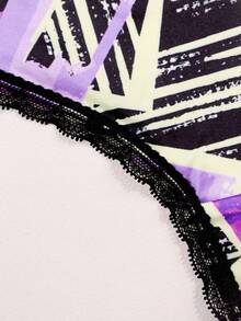 Dircho 3pcs Women's Vibrant Abstract Print Thong Set, Ultra-Soft Skin-Friendly High Stretch Underwear Designed For All-Day Comfort And Bold Daily Style - Multicolor - View 3