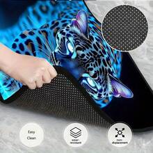 1件装，动物主题蓝色猎豹图案印花涤纶纤维汽车后备箱垫 - 防尘，汽车后备箱垫 - 後車廂墊 - 查看 5