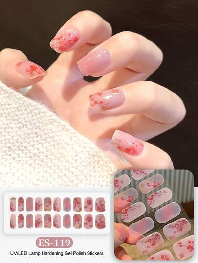 20pcs Semi Cured Gel Nail Strips Salon Quality DIY Wraps UV Light Required Brand: LabTabBa