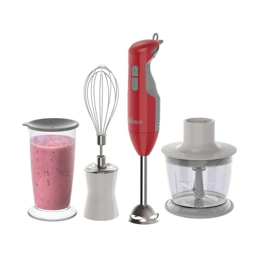 Batidora de Inmersión Oster con Accesorios Roja FPSTHB2615R - Tipo de Enchufe A USA (110-127V) - Ver 1