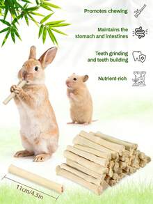100g Sweet Bamboo Chew Sticks | Small Animal Chew Treats And Toys, Suitable For Rabbits, Chinchillas, Guinea Pigs, Squirrels And Hamsters - View 5