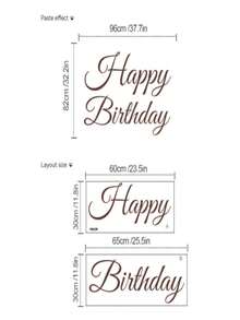 2pcs/Set 11.81*23.5in/11.81*25.5in "Happy Birthday" Balloon Arch Stickers, Wall Decor, Party Decoration - 2pcs - View 8