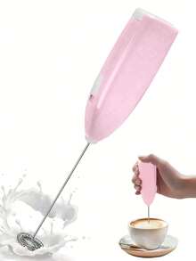 1pc Handheld Electric Egg Beater - Battery Powered Mini Mixer With Stainless Steel Whisk Attachments, Compact Lightweight Design For Eggs, Coffee, Tea, Pancake Batter - Plastic, Batteries Not Included - Multi-color Best-selling Egg Beater - View 12