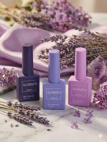 GMUME Bộ 3 lọ sơn gel màu tím gradient 15ml, màu tím đậm, tím oải hương, tím hoa cà, phong cách ma thuật phù thủy Halloween mùa xuân, kiểu dáng thanh lịch huyền bí, bộ sơn gel UV LED dễ tháo. - Nhiều màu - Xem 4