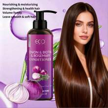 ECO FINEST 洋葱生物素迷迭香洗发水和护发素套装，令秀发柔软亮泽，有效隔热控油，是夏季的理想之选。修复受损发质，蕴含洋葱提取物、迷迭香、生物素和荷荷巴油等天然保湿成分，滋养头皮，去除头皮屑，强韧发丝，抚平干燥毛躁的头发。 - 紫色 - 查看 7