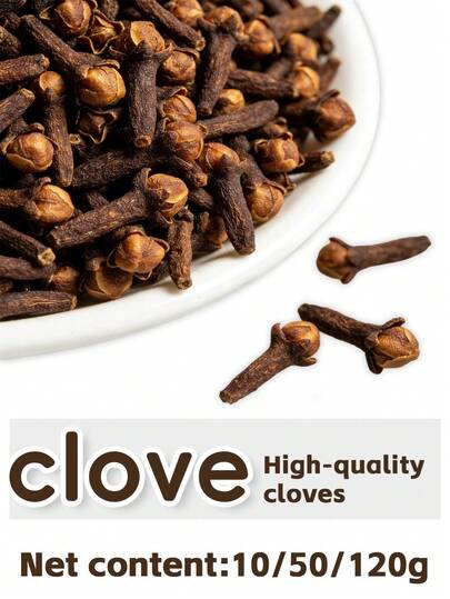 10/50/120克，丁香，天然香料，无化学添加剂，香薰，高品质，纯净无杂质，可与香薰炉配合使用，净化空气，去除异味，舒缓神经，助眠，缓解情绪。