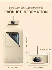 OBOVAY Portable Clothes Dryer Folded Electric Clothing Dryer Multifunctional Intelligent Timed Warm Laundry Dryer With Remote Control - Random Color - View 10