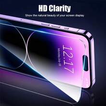 ZYSHI 2pcs White High Definition Tempered Glass Screen Protector - Compatible With IPhone 11/12/13/14/14 Plus/14 Pro/15/15 Plus/15 Pro Max/16/16 Pro Max Series, Scratch Resistant, Easy Installation, Compatible With Phone Cases - 2pcs - View 5