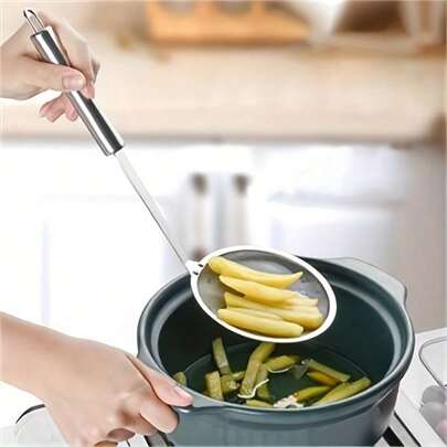 Heavy Stainless Steel Hot Pot Scoop - Fine Screen Long Handle Design, Suitable For Soup, Broth, Grease, Foam - Suitable For Both Commercial And Domestic Use - Easy To Clean Structure, Meeting The Needs Of Restaurants, Catering And Families - Durable Cooking Tools