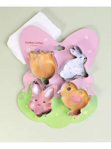 6pcs Stainless Steel Easter Cookie Cutters, DIY Cookie Molds, Cake Baking Tools - Red - View 9