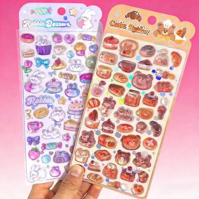 Hình dán 3D hiệu ứng dập nổi rõ nét, hình dán động vật hoạt hình, hình dán nhựa hình kẹo, sách hình dán, hình dán 3D cho trẻ em, hình dán trang trí sổ lưu niệm tự làm ốp điện thoại dễ thương, đồ dùng nghệ thuật, đồ dùng học tập, phiên bản đặc biệt tựu trường, hình dán sổ kế hoạch, hình dán trang trí ốp điện thoại, hình dán trang trí laptop và cốc.