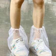 10 Pairs Adult Transparent Portable Rain Shoe Covers - Waterproof & Anti-Dirty Shoe Covers - A - View 2