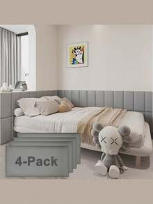 3D防撞墙垫，加厚软墙板，自粘床头板垫，PU防水保护垫，柔软质感（厚度3厘米/1.18英寸），自粘式，吸音加厚墙面装饰，柔软床头板垫，防水，防潮，防尘，防撞贴纸，适用于家庭卧室背景装饰 - 多色 - 查看 15