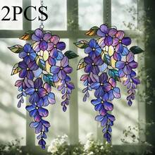 Cành hoa tử đằng bằng acrylic phản quang - Đồ trang trí cửa sổ hình hoa, quà tặng mùa xuân cho khu vườn, đồ trang trí nhà cửa hình hoa dành cho mẹ. - A - Xem 6