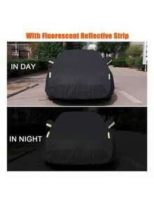 Funda universal para coche con tiras reflectantes completas para protección solar, protección UV y resistencia a arañazos,a prueba de polvo, impermeable - A - Ver 2
