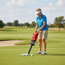 Tubo recogedor de pelotas de golf con diseño de sección superior e inferior de fácil montaje y desmontaje, que incluye una bolsa de red como accesorio - Multicolor - Ver 6