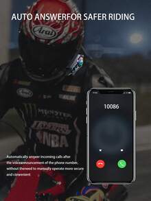 Y12 Pro Motorcycle Helmet Intercom Bluetooth 5.4 Headset, 500m Waterproof Wireless Intercom Speaker Hands-Free Intercom - Y12 Pro - View 10