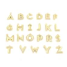 1 pieza Collar con colgante de inicial de moda, cadena de acero inoxidable dorado simple para hombres - Amarillo Oro - Ver 4