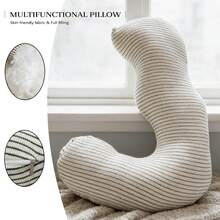 Seahorse Pillow For Pregnant Woman Side Sleeping, Waist Pillow, Side Sleeping, Leg Pillow, Sofa Cushion - 條紋 - 查看 3