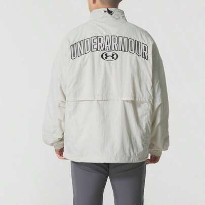 Under Armour Men's Jacket/Outerwear APAC Sportstyle Woven Jkt-WHT, Outdoor Sports Casual Soft Lightweight Jacket