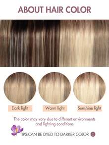 Micro Loop Human Hair Extensions, Silky Soft Hair With Voluminous Ends, Highlight Color Micro Bead Invisible Micro Loop Real Human Hair For Women - 彩色 - 查看 8