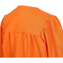 2026 Unisex Matte Graduation Gown And Cap Set With Tassel For Middle High School Bachelor - Orange - View 3