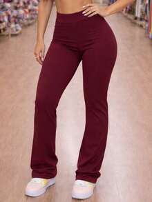 Basic Flare Ballerina Leggings Without Pockets - Burdeos - Ver 6