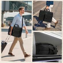 NEWHEY 15.6/17.3 Inch Men's Professional Messenger Bag, Waterproof Polyester Laptop Bag, Business Computer Bag, Laptop Bag - Multicolor - View 2