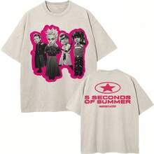 5SOS T-Shirt Graphic Print Washed Cotton Tees Unisex - 1 - 查看 10