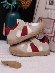 1 Pair Unisex New Low-Top Sneakers, Soft Sole Non-Slip Casual Toddler Shoes, Fashion Versatile Student Running Shoes, Suitable For Spring, Summer, Autumn, Winter - Red - View 1