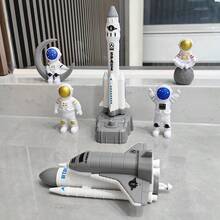 Children's Launchable Rocket, Spacecraft Model, Astronaut Figurine, Suitable For Home & Car Decor, Easter, Christmas, New Year, Birthday Gifts - White - View 7