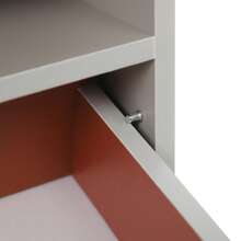 YUNRUX Nattduksbord - Grå - Visa 4