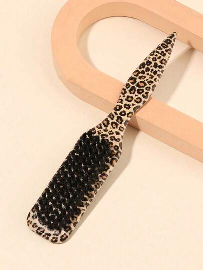 1pc Men's Pointed Sideburn Brush, Vintage Pomade Styling Brush, Beard Brush, Smooth Topknot & Baby Hair Grooming, Edge Control - Wide Tail Comb For Backcombing & Sectioning