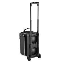 Accesorios de bolos - Tasche mit integriertem Trolley, 2 Bälle, Schwarz-Weiß - Ver 8
