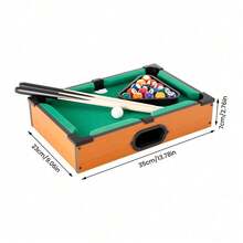 Compact Snooker Set With Mini Pool Table In The Bar, Suitable For Gatherings, Family Use, Outdoor Activities, Drinking Games, Including Ball Games - Wooden - View 5