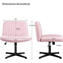 Silla Ergonómica de Oficina sin Brazos, Gris, Altura Ajustable (75-87cm), Respaldo Reclinable 20°, Giro 260°, Asiento Acolchado (63x52 cm), Base Metálica Negra (136 kg), para Hogar y Escritorio - A - Ver 2