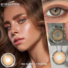 Kính áp tròng Eyeshare 1 cặp, đường kính 14.0mm, màu nâu tự nhiên, chất liệu mềm. - màu nâu - Xem 3