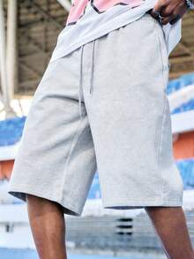 EVRINFINITE 2件套男士夏季休闲街头风格及膝短裤 - 淺灰色 - 查看 1