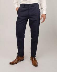 Men's Slim Fit Oxford Suit, Navy Blue, Plain, Italian Cut, 2 Vents, For Parties, Work, And Church - Màu xanh hải quân - Xem 4