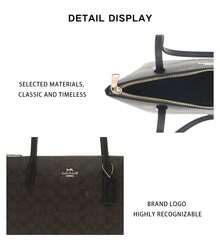 Coach Fiona Printed Women's Single Shoulder Handbag CBT18IMXAQ - 胡桃木色搭配黑色CBT18IMXAQ - 查看 8